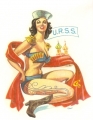 03 Adesivo '' PIN UP '' originale ad acqua URSS