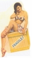 14 Adesivo '' PIN UP '' originale ad acqua-'FRAGILE'