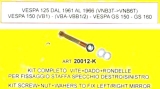 ART.20012-K KIT COMPLETO VITE +DADO +RONDELLE PER FISSAGGIO STAFFA  SPECCHIO DESTRO/SINISTRO