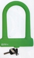 ART.LU 15 V Lucchetto ad arco Fixed Lock in silicone verde 76 mm. x 128 mm